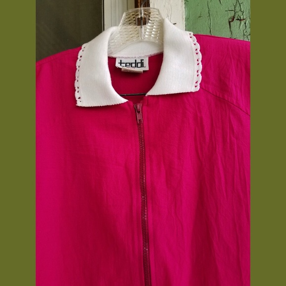 VTG 80s Mom Golden Girls Fuschia Lounge Outfit - Picture 3 of 7